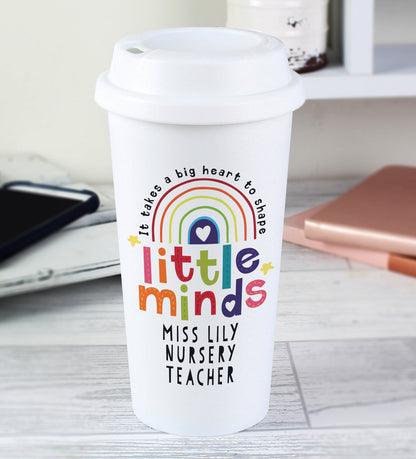 Personalised Shape Little Minds Travel Mug