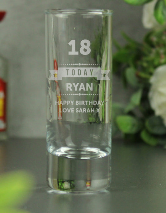 Personalised Birthday Star Shot Glass