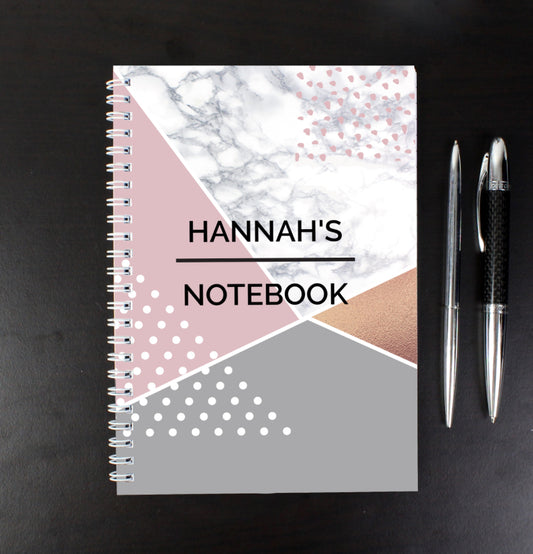 Personalised Geometric A5 Notebook