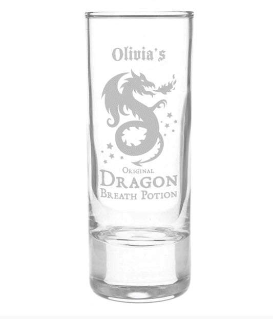 Personalised Dragon Breath Potion Shot Glass