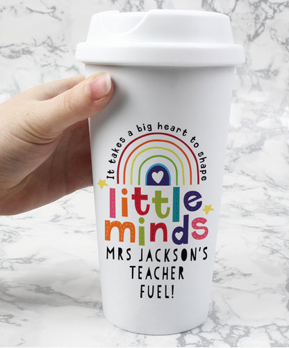 Personalised Shape Little Minds Travel Mug