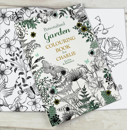 Personalised Gardening Colouring Book