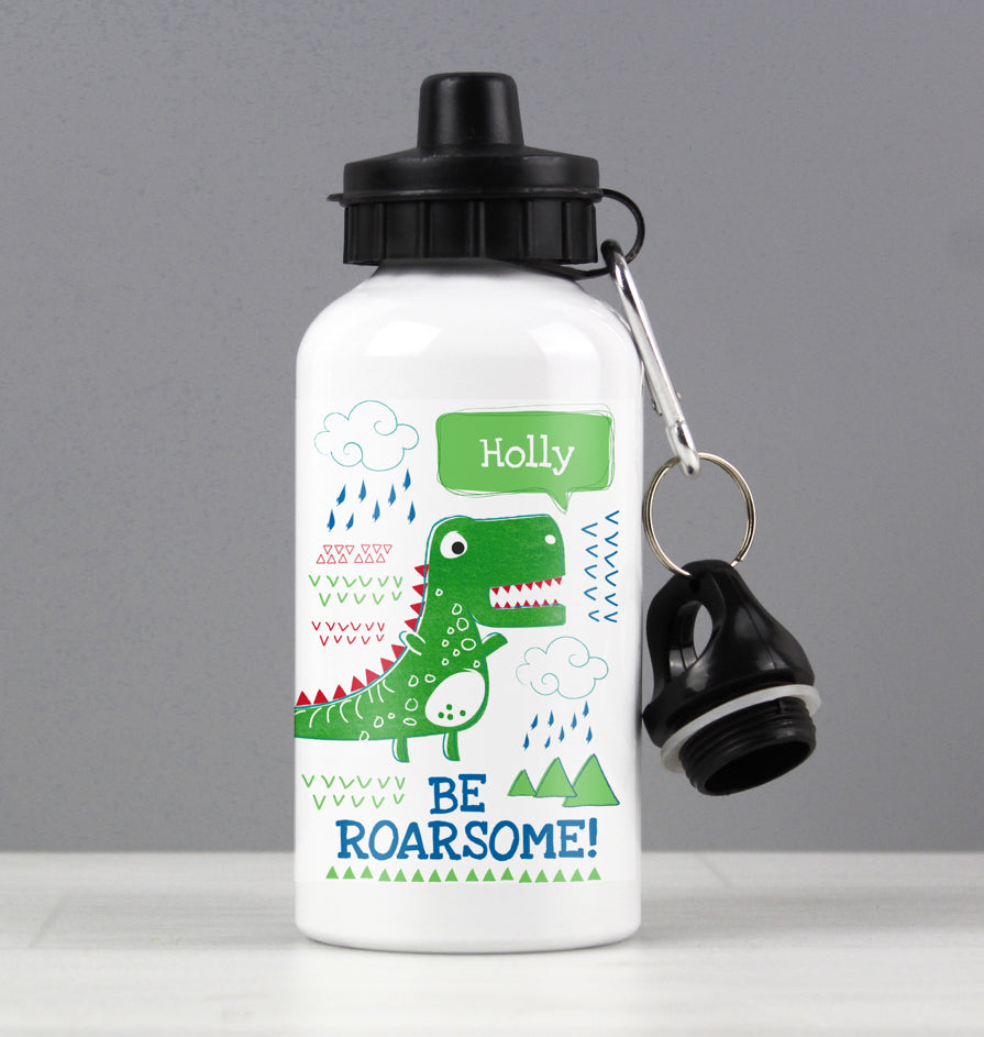 Personalised 'Be Roarsome' Dinosaur Drinks Bottle