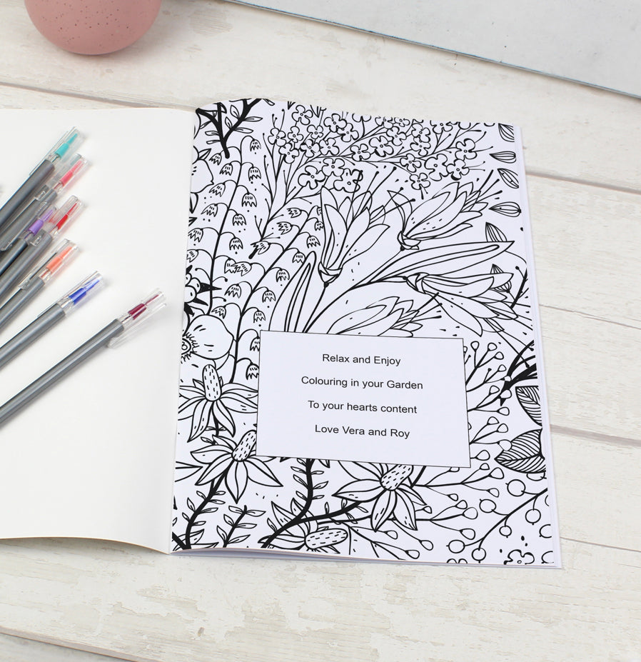 Personalised Gardening Colouring Book