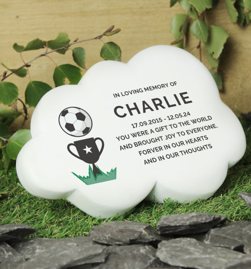 Personalised Football Resin Memorial Cloud