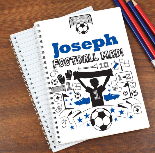 Personalised Football A5 Notebook