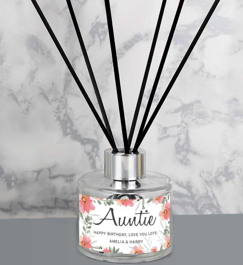 Personalised Floral Sentimental Reed Diffuser