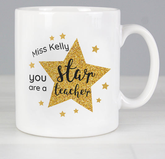 Personalised Star Teacher's Mug