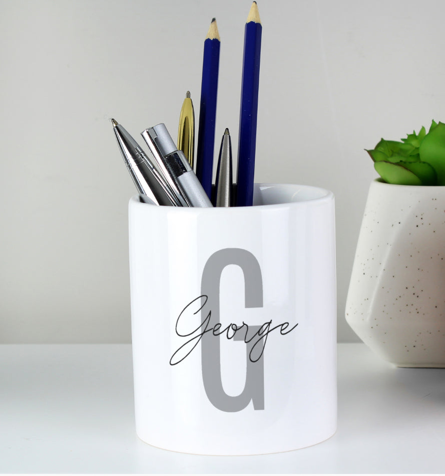 Personalised Initial & Name Ceramic Storage Pot