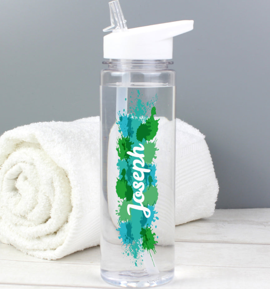 Personalised Splash Name Only Water Bottle