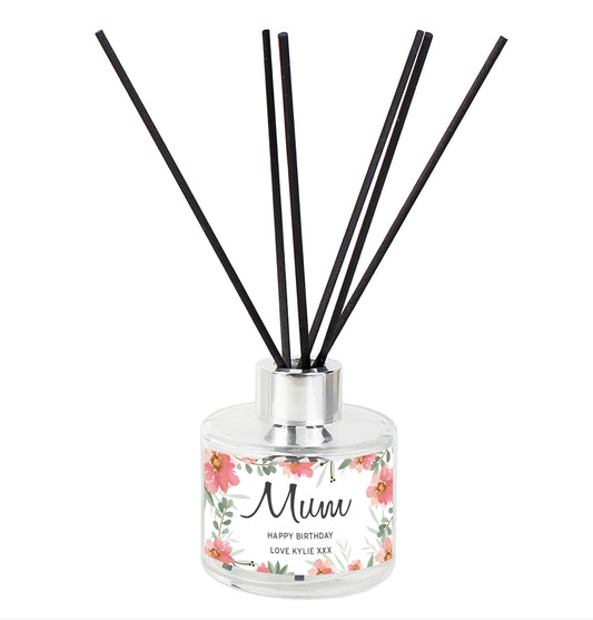 Personalised Floral Sentimental Reed Diffuser