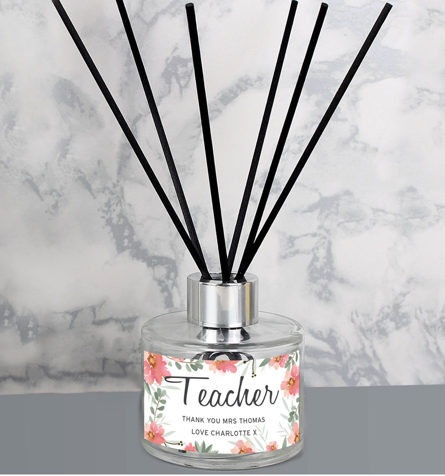 Personalised Floral Sentimental Reed Diffuser