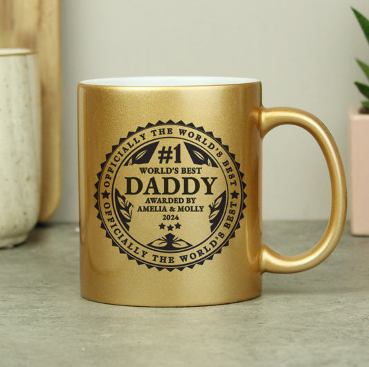 Personalised Worlds Best Gold Mug