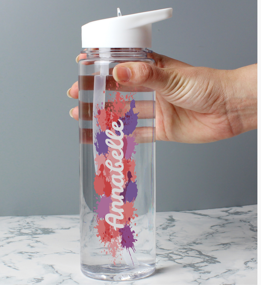 Personalised Splash Name Only Water Bottle