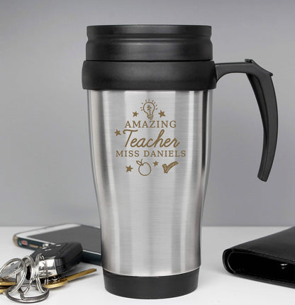 Personalised Amazing Teacher Travel Mug