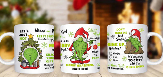 Personalised Merry Whatever Grinch Mug