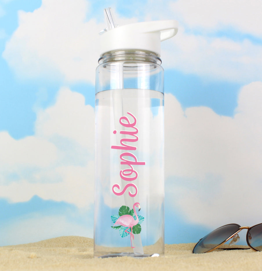 Personalised Flamingo Water Bottle