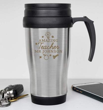 Personalised Amazing Teacher Travel Mug