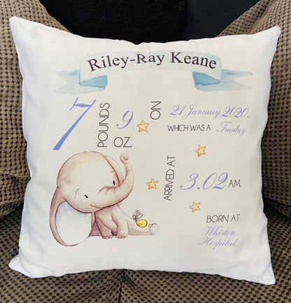 Personalised Birth Stat Cushion