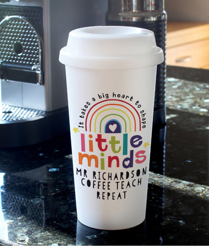 Personalised Shape Little Minds Travel Mug