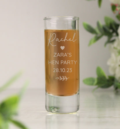 Personalised Free Text Botanical Shot Glass