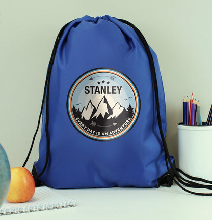 Personalised Adventure Blue Kit Bag