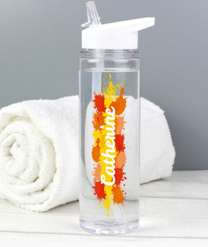 Personalised Splash Name Only Water Bottle