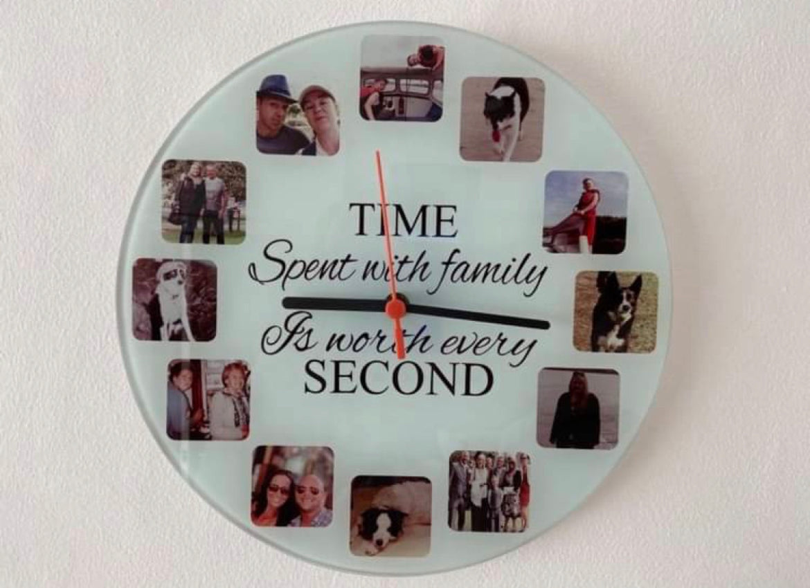 Time Spent With Family Is Worth Every Second Glass Clock