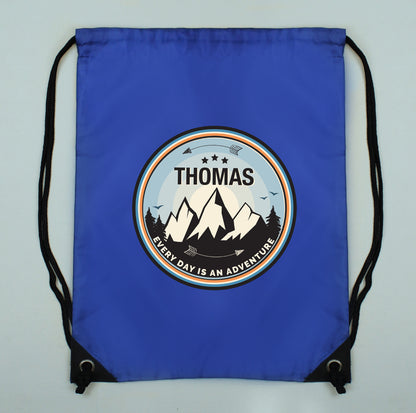 Personalised Adventure Blue Kit Bag