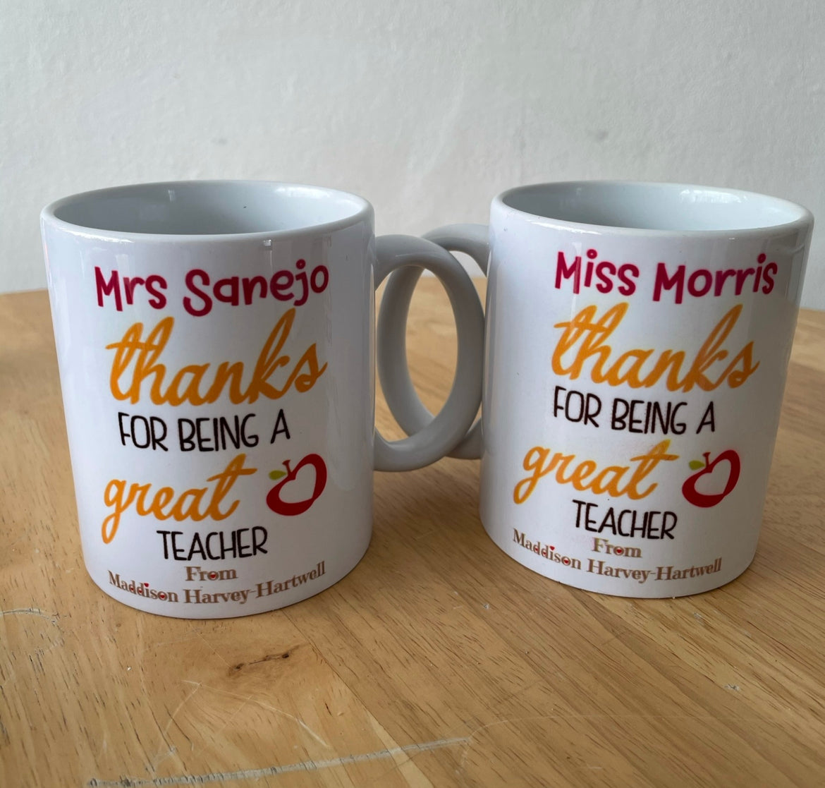 Personalised Thanks For Being A Great Teacher Mug