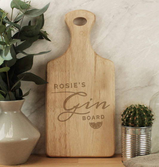 Personalised Gin Wooden Paddle Board