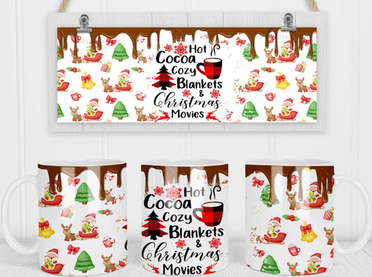 Hot Coca Cozy Blanket and Christmas Movie Mug