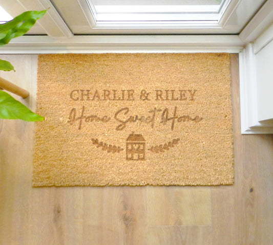 Personalised Home Sweet Home Rectangle Indoor Doormat