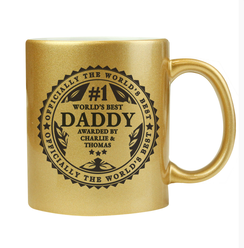 Personalised Worlds Best Gold Mug