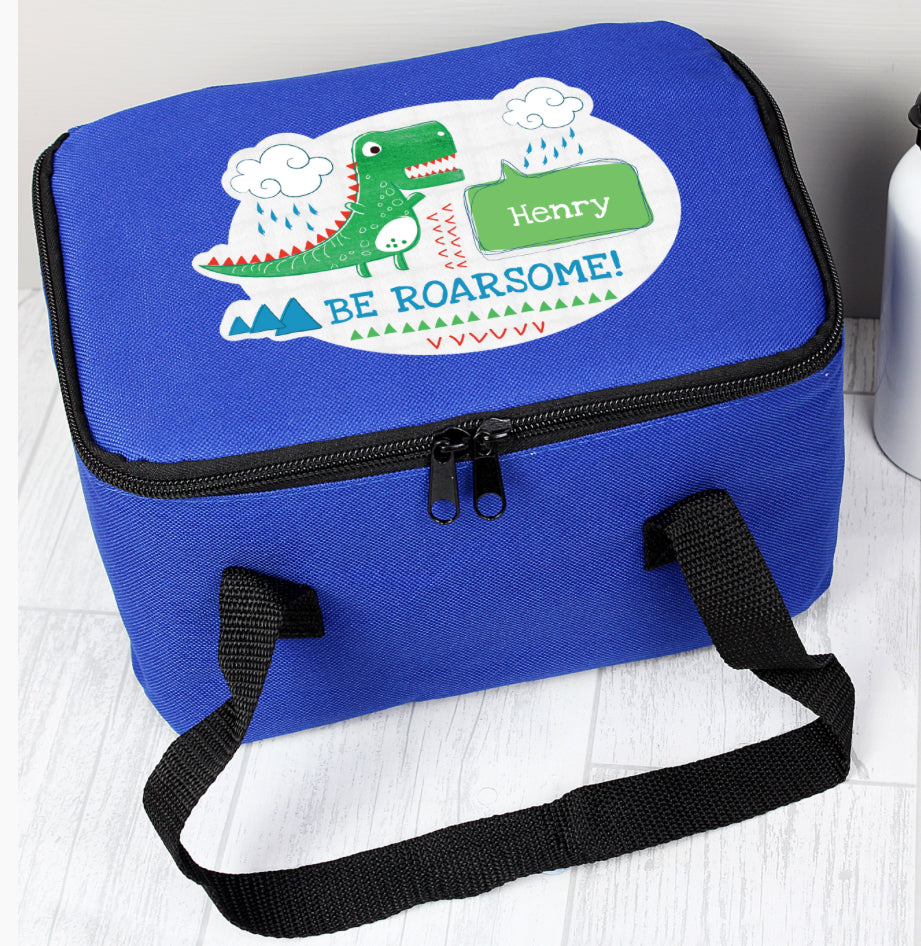 Personalised 'Be Roarsome' Dinosaur Lunch Bag