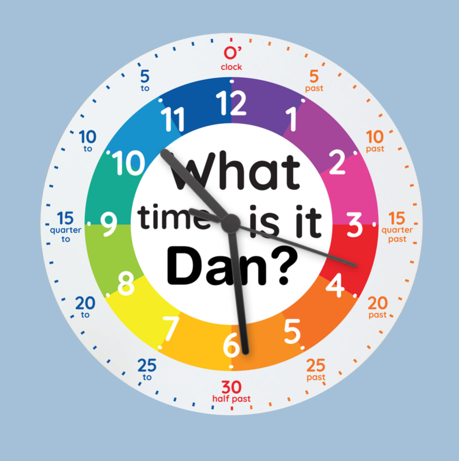 Personalised What Time Is It? Wooden Clock