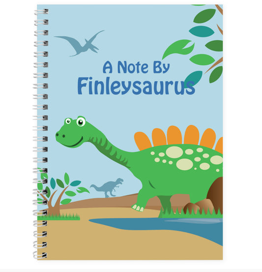 Personalised Dinosaur A5 Notebook