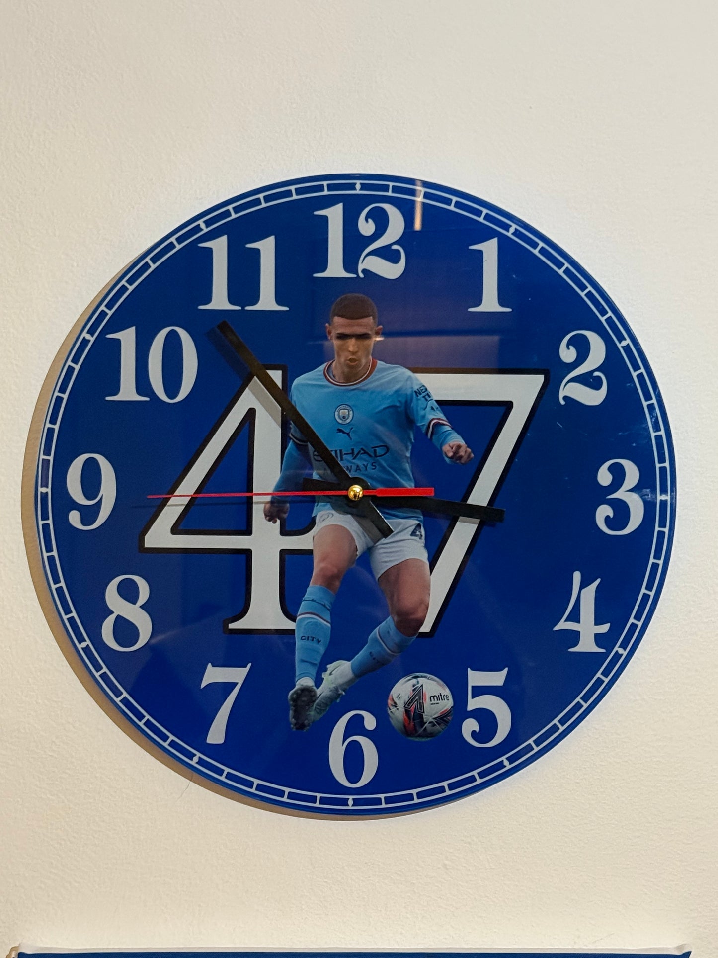 Phil Foden 30cm Glass Clock