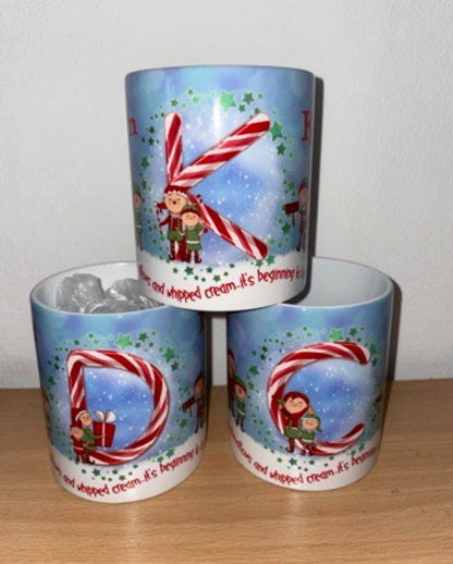 Personalised Candy Cane Hot Chocolate Mugs