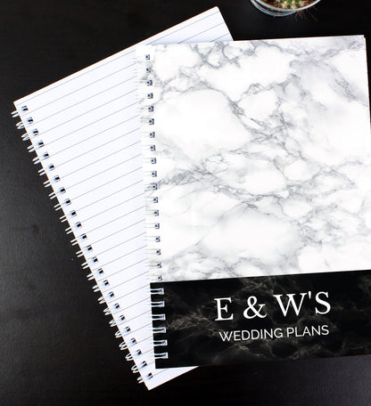 Personalised Marble Effect A5 Notebook