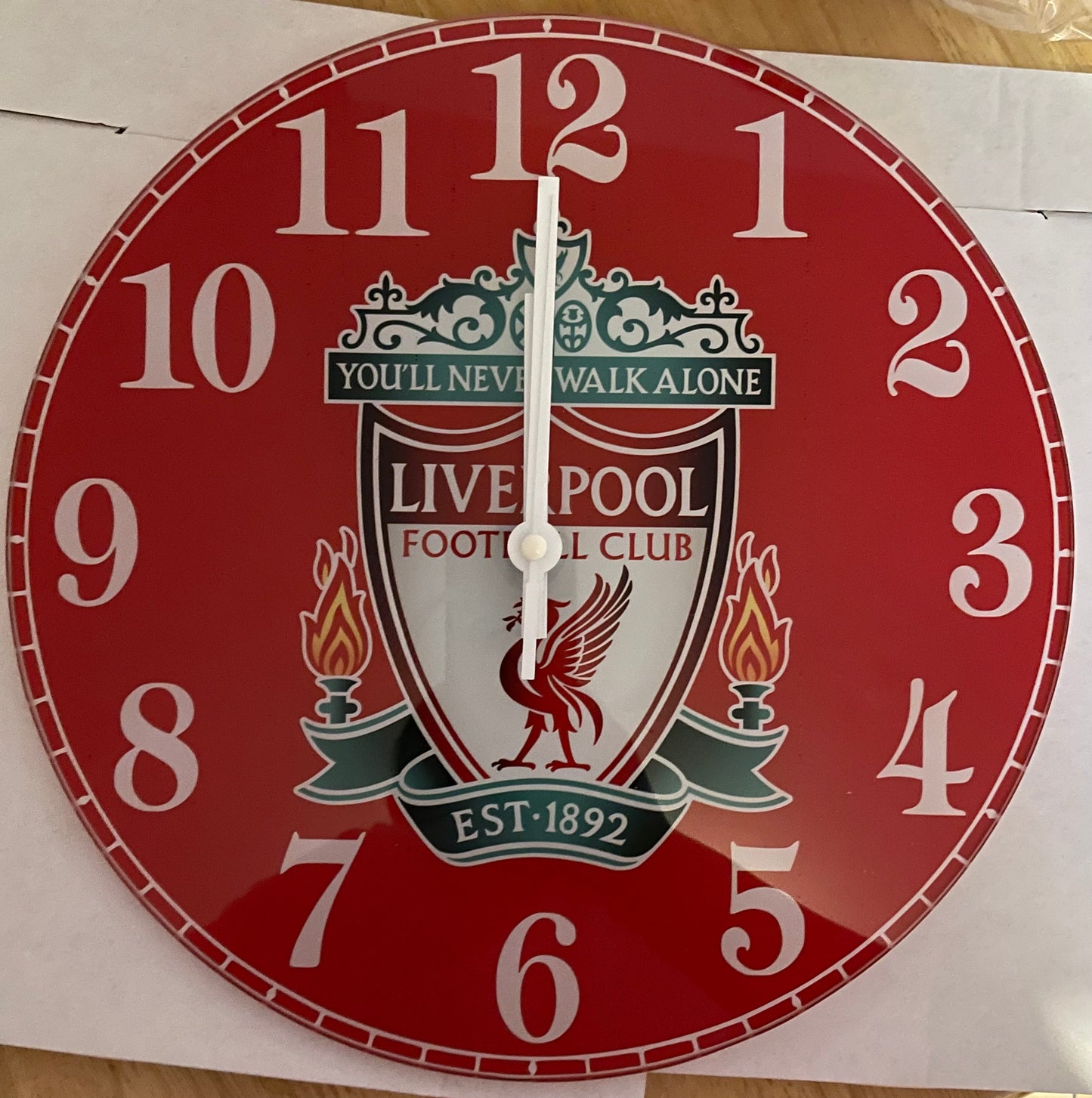 Liverpool 30cm Glass Clock