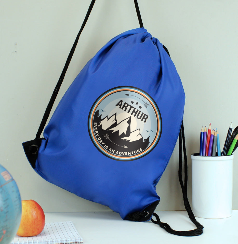 Personalised Adventure Blue Kit Bag