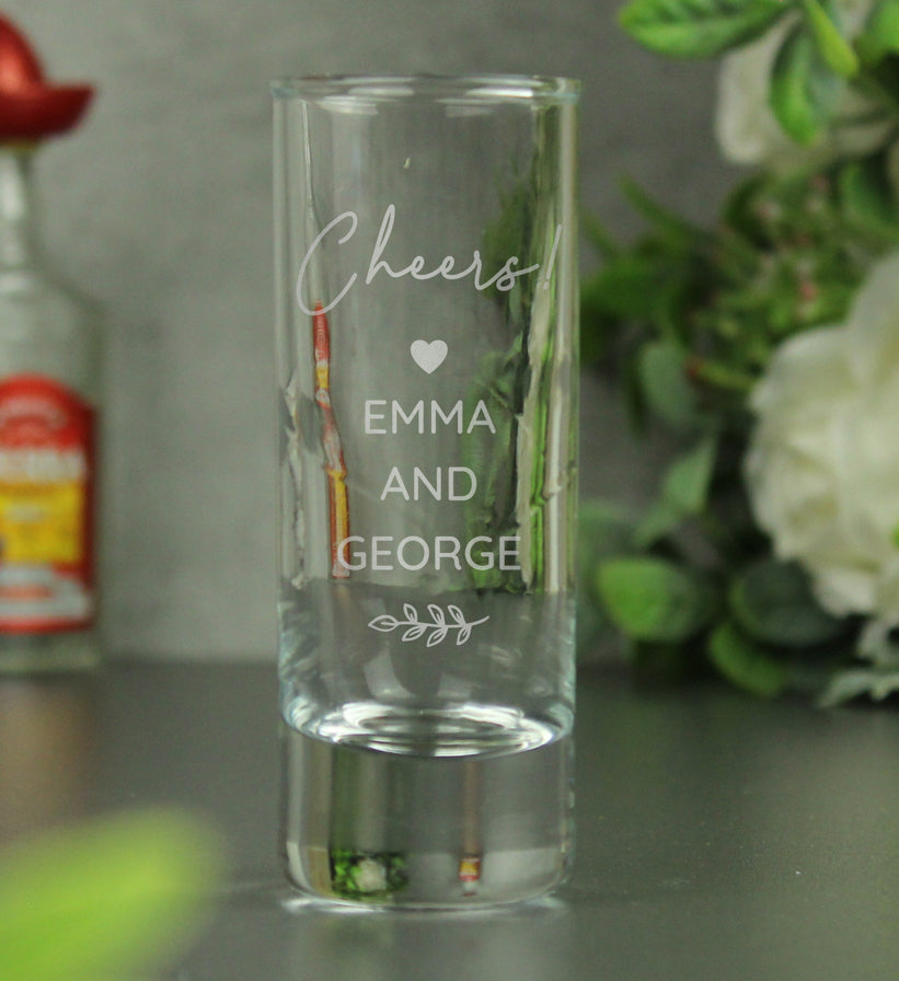 Personalised Free Text Botanical Shot Glass