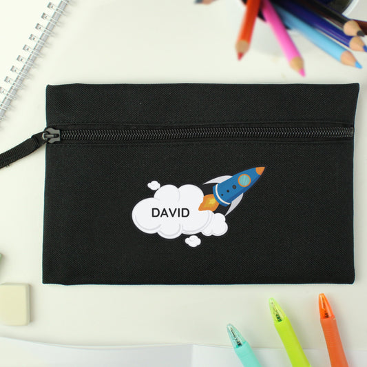 Personalised Space Rocket Pencil Case