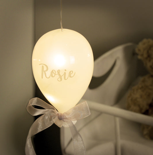 Personalised Message LED Hanging Glass Balloon