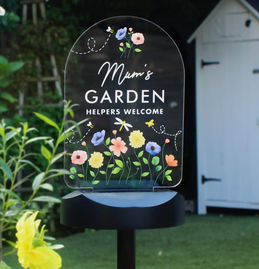 Personalised Flower Garden Outdoor Solar Light