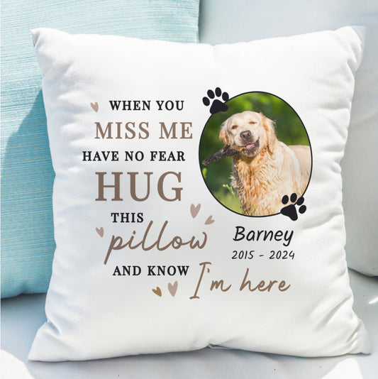 Personalised Memorial Pet Photo Upload Cushion