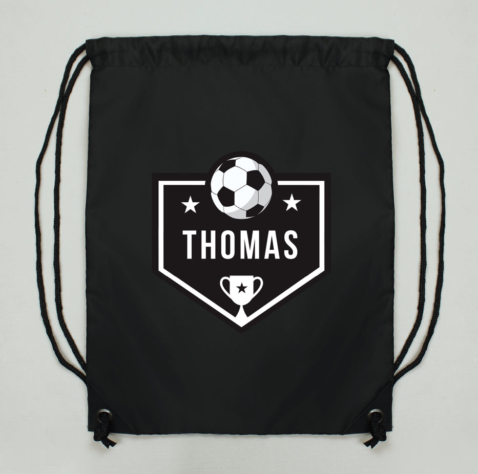 Personalised Football Black Kit Bag