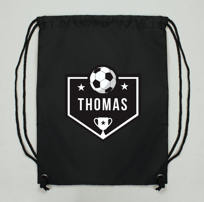 Personalised Football Black Kit Bag