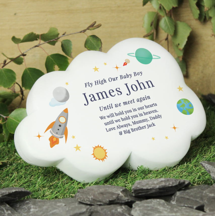 Personalised Space Resin Memorial Cloud